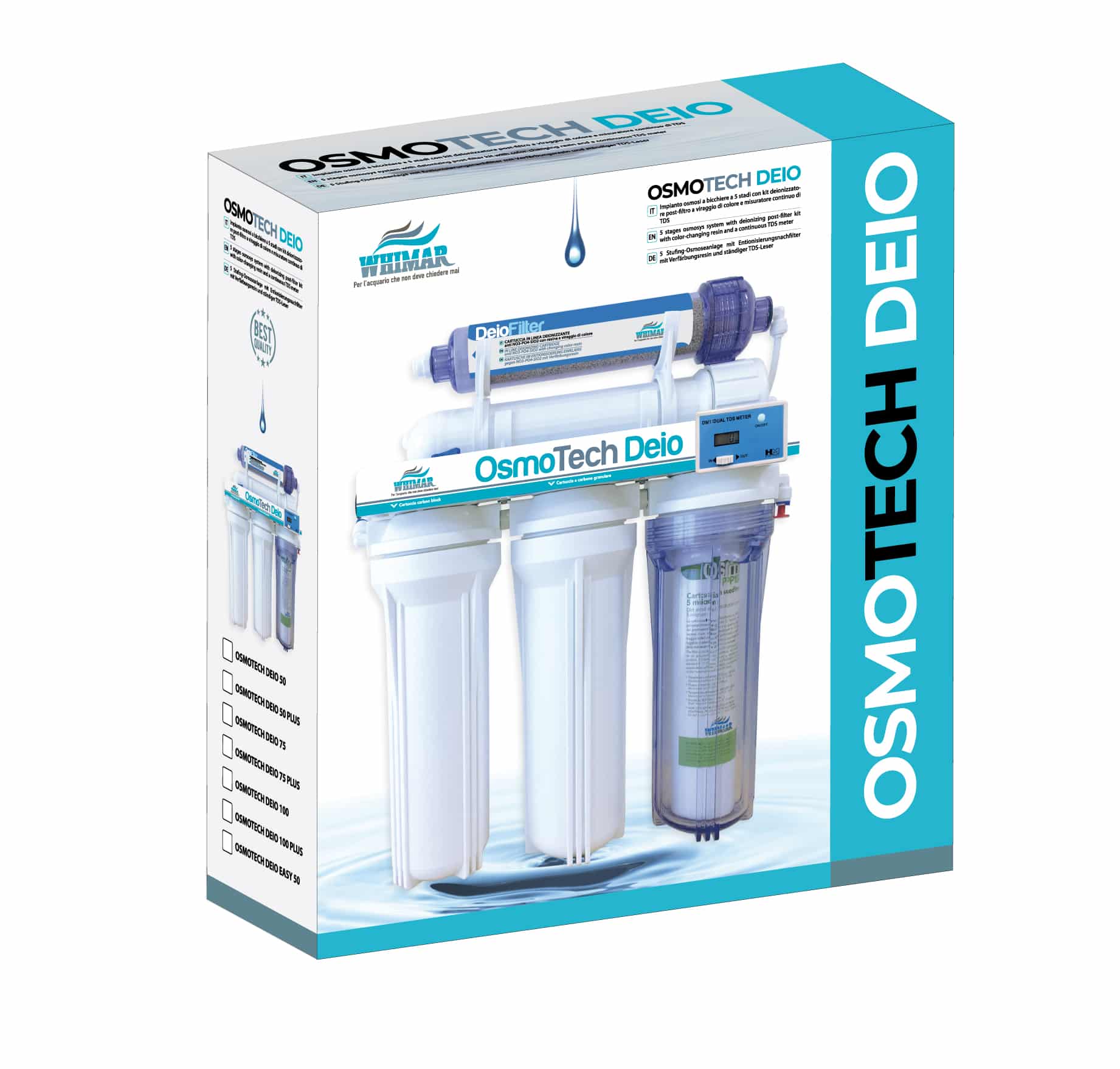 Whimar - OsmoTechDeio Plus 75 - 5-stage tumbler osmosis plant with Pentair membrane, deionising post-filter and TDS reader