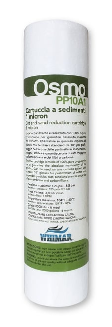 Whimar - Osmo PP10A1 - 10" 1mcr Sediment Cartridge for Tumbler Osmosis Systems