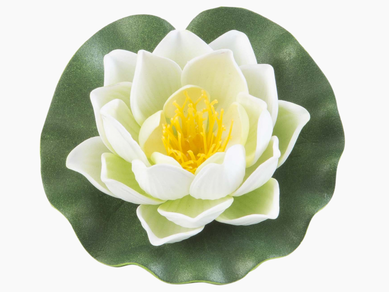 Velda Floating Lotus Foam White Ø10cm - decorazione sintetica galleggiante per laghetti
