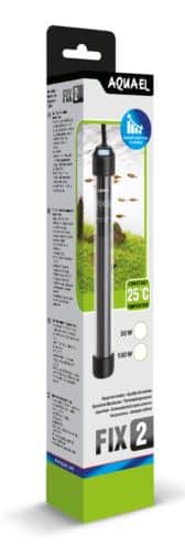 Aquael Fix2 50w - riscaldatore elettronico pretarato a 25°C per acquari fino a 50L