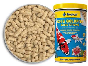 Tropical Pond Koi & Goldfish Basic Sticks Secchiello 5 Litri /450gr - Mangime di Base in stick galleggianti