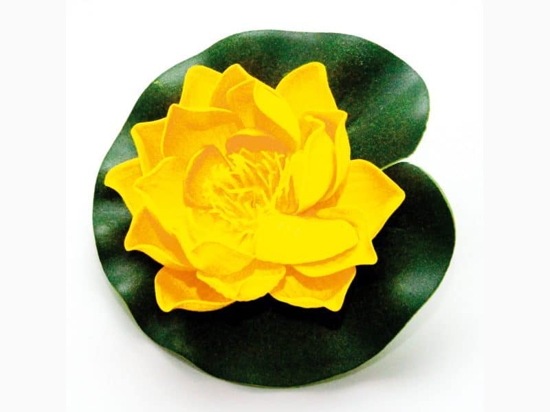 Velda Floating Lotus Foam Yellow Ø28cm - synthetic floating pond decoration